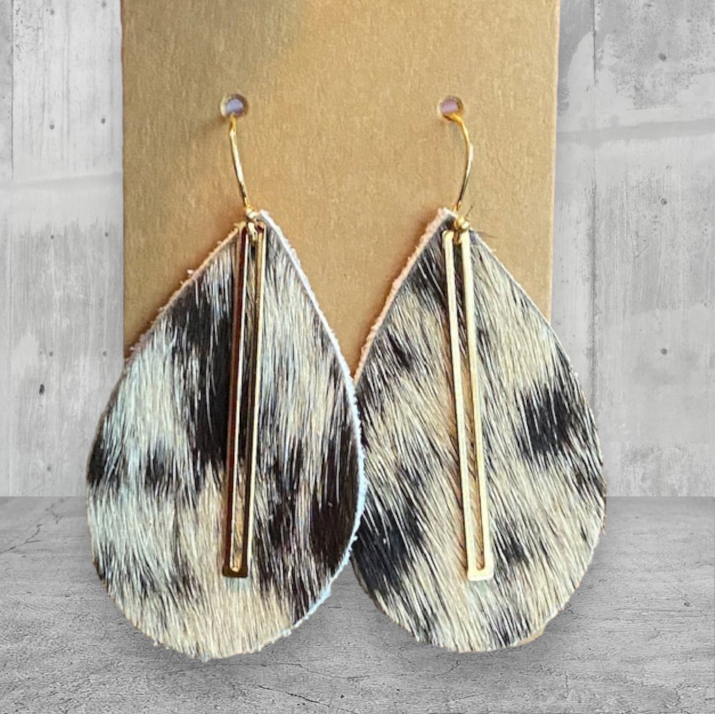 2 Medium Cowhide Teardrops